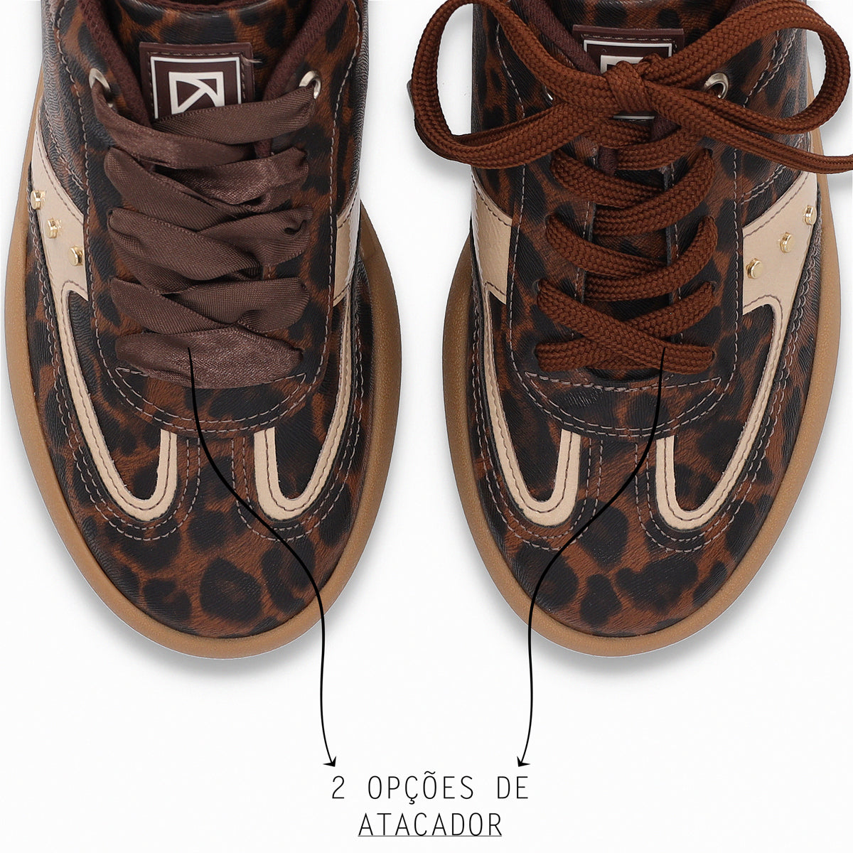 Zapatilla Caroline Animal Print/Café