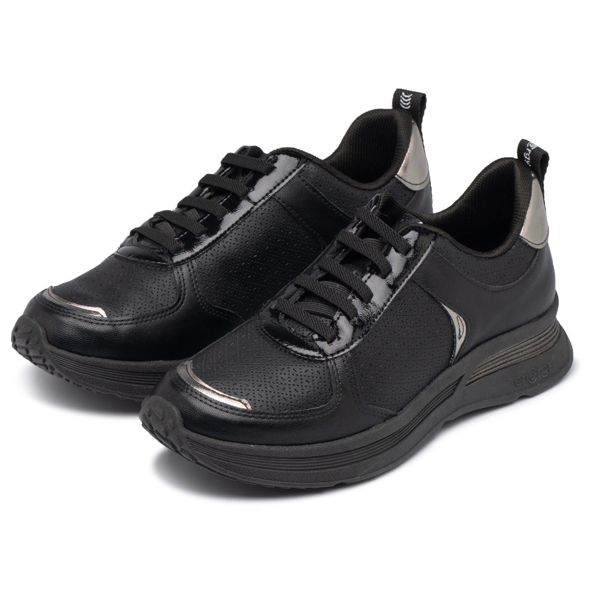 Zapatilla Energy Negro/Plata Piccadilly