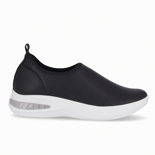 Zapatilla SoftStep Negro Anabela