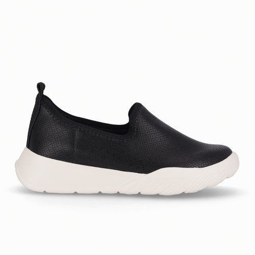 Zapatilla Fascitis Negro/Blanco Anabela