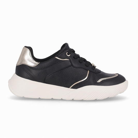 Zapatilla Fascitis Negro/Dorado