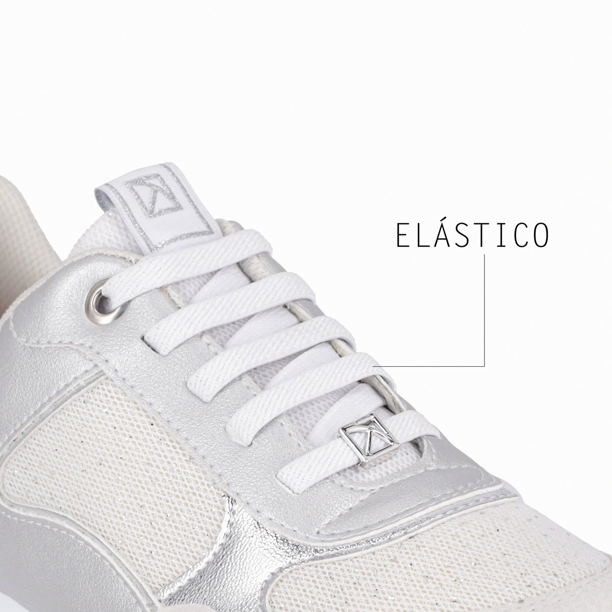 Zapatilla Fascitis Blanco/Plata