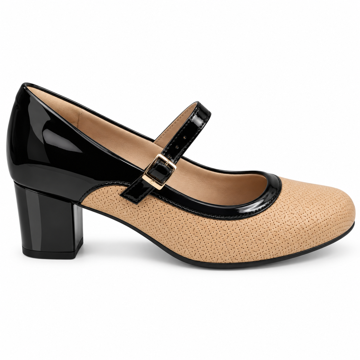 Zapato Mary jane Laura Negro/Café