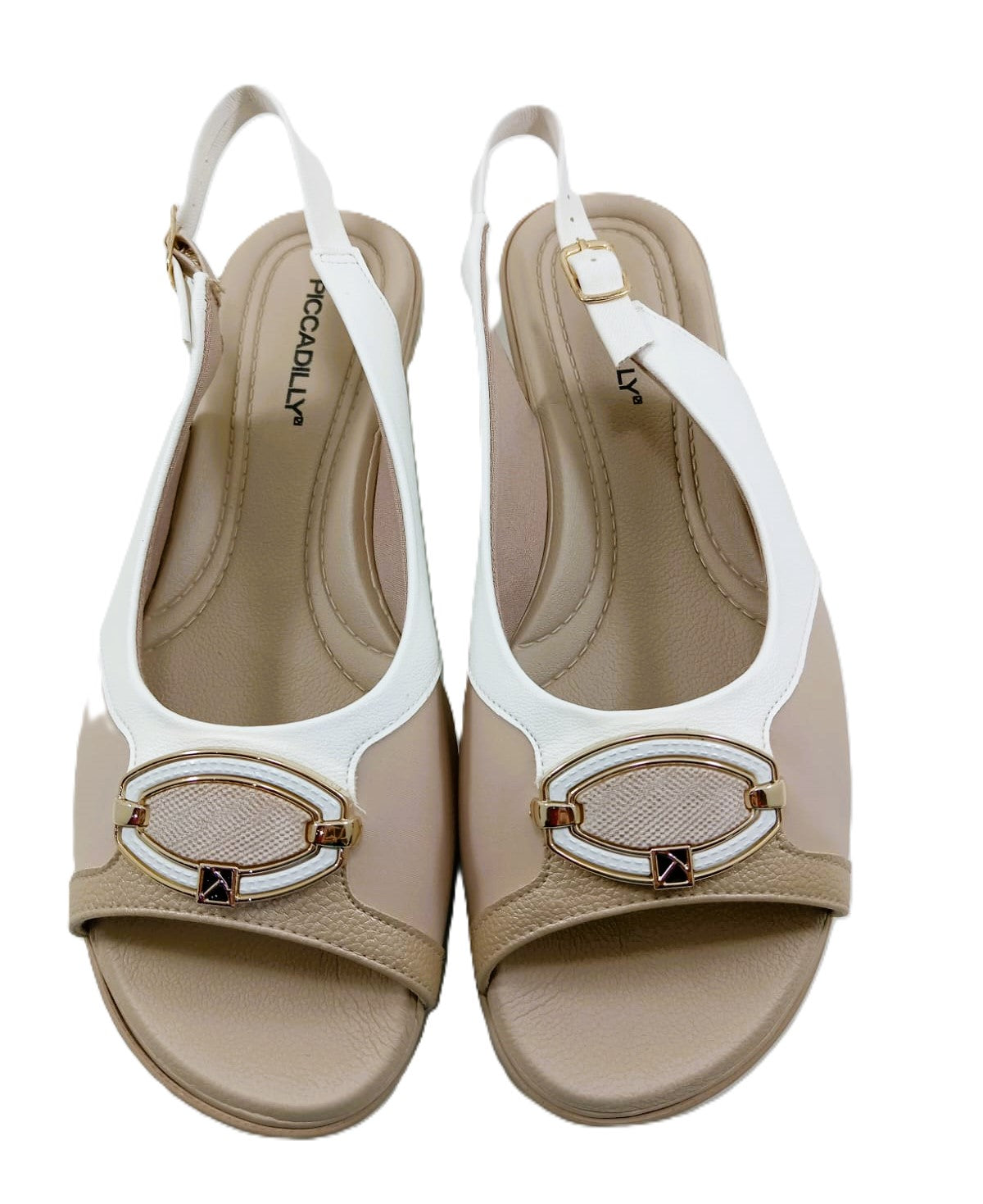 Sandalia 6116 Nude/Blanco Piccadilly